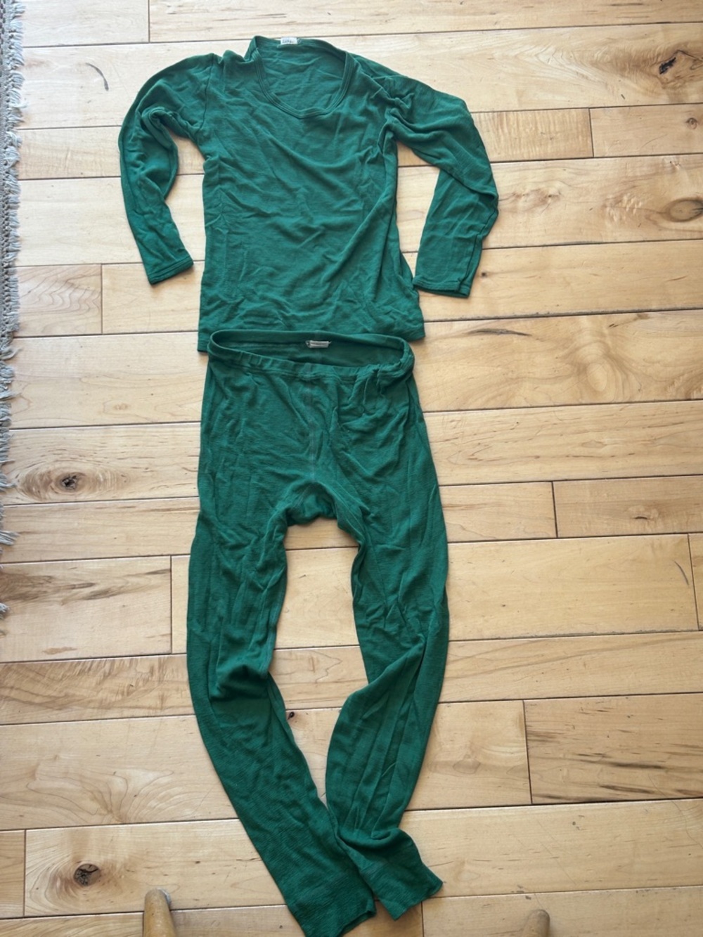 Hocosa Wool/Silk Green Long Underwear Set